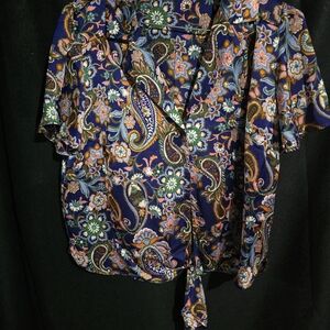 Vibrant Paisley Floral Blouse